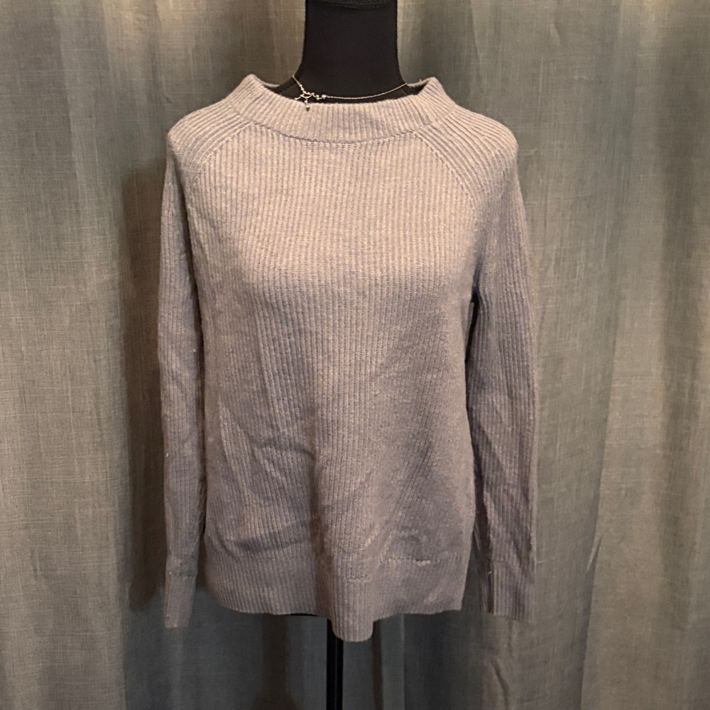 Banana Republic Everyday Ribbed Crewneck Sweater - Light Gray